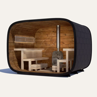 Hachillspa Sauna für Draußen für 4-6 Personen mit Holzofen-Whirlpools und Sauna-Zubehör