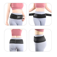 Ceinture de soutien lombaire et pelvien en nylon respirant pour le sport et le fitness, avec design double losange pour le resserrement abdominal et le soutien lombaire