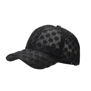 2025 Women's Baseball Cap New Korean Style Lace <b>Flower</b> Duckbill Trendy Beach Vacation Sun Protection Breathable Sun Hat - Product Image 1