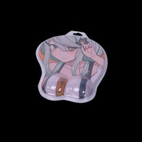 Tapis de souris carré ergonomique personnalisé pour adultes, avec repose-poignet en caoutchouc naturel, motif anime 3D sexy de fille de dessin animé avec poitrine, style cartoon