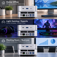 Mini PC AMD R5 para Estación de Trabajo, Gráficos Integrados Radeon 660M, Compatible con Pantalla de 3440*1440 a 144Hz, Doble SSD NVME, Mini Computadora de Escritorio