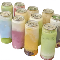 Boîte en PET avec couvercle en aluminium de 330 ml, couleur personnalisable, ouverture facile, logo personnalisé, boissons (soda, jus, café, boissons énergisantes, bière, thé, champagne)