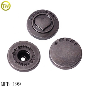 High End Jacket Metal Hardware Matte Gold Sewing Metal Embossed Name <strong>Button</strong> Custom Logo Metal <strong>Suit</strong> <strong>Button</strong> Wholesale - Product Image 6