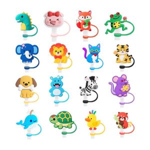 Cache-pailles en PVC 3D de 12 mm, personnalisés, en gros, à thème dessin animé, anti-poussière, pour Noël - Product Image 3