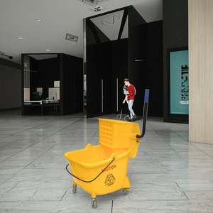 26 lít đa chức năng nhựa làm sạch xô Xe đẩy lao công vắt lau xô - Product Image 2