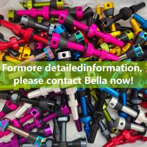 Valve de vélo en aluminium 7075, tiges de valve tubeless 40mm, 44mm, 55mm, 60mm, <span class=keywords><strong>clé</strong></span> à <span class=keywords><strong>rayons</strong></span> et capuchons de retrait de valve compatibles - Product Image 3