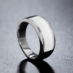 Minimalist Jewelry <b>Ring</b> Gold Plated <b>Men</b> square Opal Stone <b>Rings</b> - Product Image 5