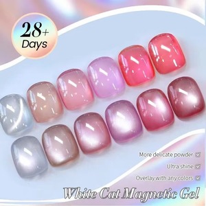 Esmalte de Uñas Magnético Ojo de Gato Blanco Plateado, Ultra Brillante, Removible con UV, Gel Espejo, Barniz Magnético para Navidad - Product Image 6