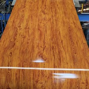 Usine vente entière prépeint en acier galvanisé grain de bois peau d'acier PPGI prix - Product Image 6