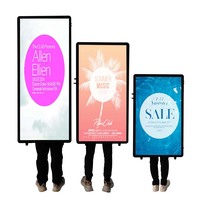 Équipement publicitaire portable pour sac à dos rectangulaire avec éclairage LED et boîte lumineuse LED pour utilisation mobile