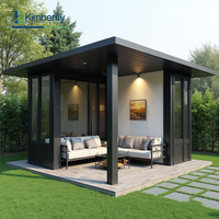 Pavillon de loisirs de jardin de verdure Abri d'art extérieur en aluminium pour Sun & Rain Villa Garden Landscape Pavilion