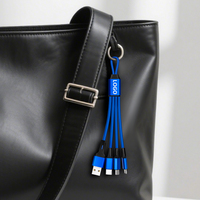 Cargador USB Personalizable con Logotipo 5V/2A, Nuevo Set Promocional 5 en 1 con Cable Trenzado de Nylon Tipo C y Adaptador de Viaje