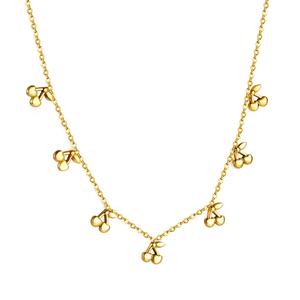 Collar de Cereza Delicado Chapado en Oro de 18K, Collar Gargantilla con Colgante de Acero Inoxidable, Joyería Impermeable y Resistente al Deslustre, Venta al por Mayor - Product Image 1