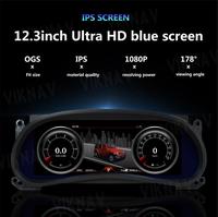 Compteur numérique de tableau de bord de voiture pour Jeep Wrangler 2011-2017 Écran tactile LCD Panneau d'instruments Cockpit virtuel Compteur de vitesse