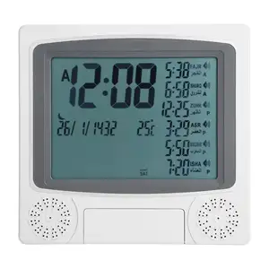 Digitale Islamitische Klok Moslim Cadeau Alarm Azan Gebed Alarm Lcd Klok Radio Islamitische Wekker