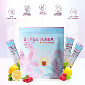 Yerba Mate en Polvo, Polvo de Té de Limonada de Frambuesa, Apoyo para la Concentración y la Salud Intestinal, 30 Porciones Super Yerba - Product Image 5