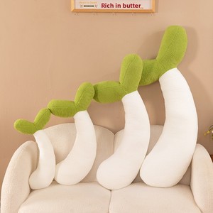 Nueva Almohada Larga y Delgada en Forma de Brote de Frijol Mungo - Para Abrazar, para Chicas y Hombres, con Forro Súper Suave y Cálido para el Invierno - Product Image 2