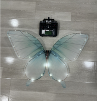 Dron Mariposa con Control Flysky, LED, Envergadura de 72 cm, Desmontable, Batería Recargable 2S, Iluminación para Escenarios, Bodas, Eventos, Fiestas, Novedades