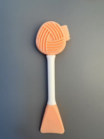 Brosse nettoyante exfoliante en silicone à long manche, élimine les cellules mortes accumulées, lisse la texture rugueuse et terne du visage