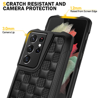 Tschick – coque arrière rigide en Texture de cuir pour Samsung Galaxy S21 S 21 Ultra Plus S21 + 5G, étui de protection antichoc