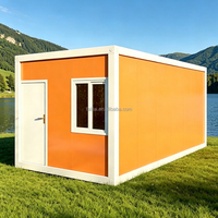 Maison conteneur démontable orange 20 pieds 40 pieds, directement d'usine, pour entrepôt, en panneaux sandwich d'acier, design contemporain, Chine