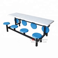 Dernier modèle de mobilier de cantine pliable de style moderne Ensemble pour école campus restaurant Table à manger et chaises mobiles