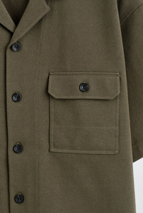 <span class=keywords><strong>Chemise</strong></span> décontractée <span class=keywords><strong>sur</strong></span> mesure pour homme à col cubain oversize, manches courtes, style utilitaire, col camp, boutonnée, OEM - Product Image 3