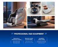 Fauteuil de massage de luxe moderne, rechargeable par prise secteur/USB, pour usage domestique, avec rail SL, robot 2D et musique automatique
