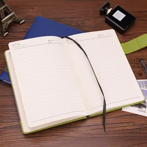 Buku catatan tebal gesper jurnal PU perencana pengatur bisnis kulit A5 kustom pabrik