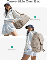 Sac de sport 4-en-1 pour femmes et hommes, léger, 30L, sac de voyage avec compartiment à chaussures et poche imperméable, sac à dos tactique pour ordinateur portable
