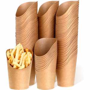 Eco Friendly <b>Disposable</b> Butterfly Coffee Paper <b>Cup</b> Easy to Use Biodegradable Fries Paper <b>Cups</b> - Product Image 1