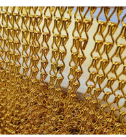 Rideau en maille tissée en acier inoxydable anodisé coloré, ultra-léger, pliable, décoratif, pour suspension, découpe et pliage de métal