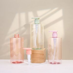 Distributeur de savon liquide translucide 800 ml, bouteille en plastique PET avec pompe pour emballage de produits chimiques quotidiens - Product Image 2