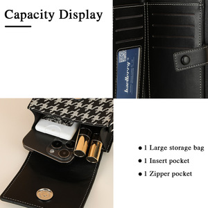 Baellerry Women's Phone Bag Houndstooth Magnetic Buckle Crossbody <b>Small</b> Shoulder Bag With <b>Wallet</b> Function - Product Image 5