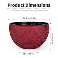 Pot suspendu double de luxe traditionnel à arrosage automatique avec trous de drainage 4,74 L en PP durable pour usage intérieur/extérieur