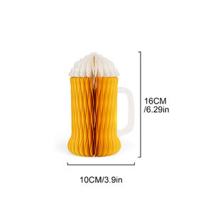 Decoración de Papel de Panal 3D de Gato Negro con Sombrero de Duende y Juego de Jarra de Cerveza para el Día de San Patricio, Pascua, Fiestas de <span class=keywords><strong>Pub</strong></span> y Exhibición de la Suerte - Product Image 6