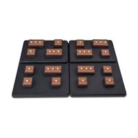 Ensemble de présentoirs à bijoux modernes Jinsky de luxe en microfibre marron recyclable, avec conteneurs de rangement multi-tailles personnalisés pour diamants en vrac