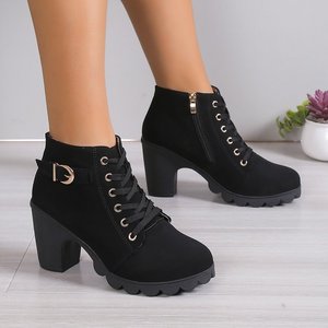 Nuevas Botas de Tacón Grueso para Mujer, Otoño, Invierno, Verano, Color Sólido, Hebilla, Impermeables, Ligeras, Tacón Alto, Estilo Caballero - Product Image 4
