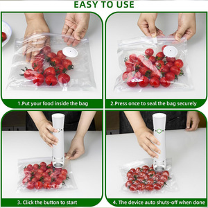 משאבת ואקום ניידת חכמה 10W ABS לשקיות ואקום למזון ביתיות, משאבת יניקה קטנה עם טעינה, למכירה בינלאומית - Product Image 6