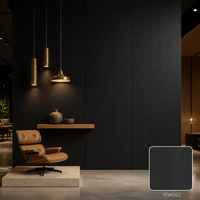 Panneau mural flexible en WPC de haute qualité, grain de bois noir charbon, écologique, certifié CE, revêtement mural plat pour hall, villa, hôtel