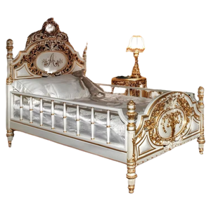 इतालवी यूरोपीय शैली ठोस लकड़ी फर्नीचर हाथ से नक्काशी फ्रेंच शैली के बच्चे बिस्तर बड़े विला राजकुमारी क्रेडल बेडरूम सेट - Product Image 2