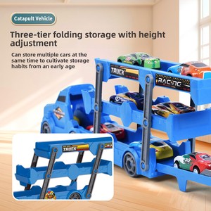 Camión de juguete plegable para niños con catapulta y tres niveles de almacenamiento, camión grande de simulación de aleación a escala 1:5 para niños - Product Image 3