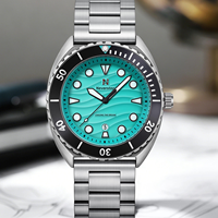Montres à quartz pour hommes NS Never Stop N983, étanches à 30 m, aiguilles lumineuses, bracelet en acier inoxydable, date automatique, montre-bracelet pour hommes