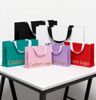 Pabrik Sablon Tas Kertas Ivory Board Logo Custom, Jual Langsung, Kualitas Tinggi untuk Tas Belanja Pakaian, Sepatu, Kaus Kaki
