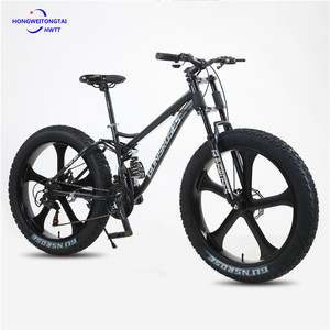 Fatbike — vélo <span class=keywords><strong>Fat</strong></span> <span class=keywords><strong>Bike</strong></span> en carbone coloré OEM, <span class=keywords><strong>26</strong></span> <span class=keywords><strong>pouces</strong></span>, suspension <span class=keywords><strong>complète</strong></span> avec pneus larges de 26x4.9 - Product Image 1