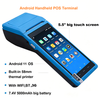 Terminal de paiement mobile HONGWEN Q2i avec écran tactile de 5,5 pouces, Android 8.1 portable, terminal POS portable, NFC, Bluetooth, USB, 2+16 Go