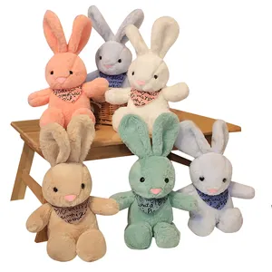 Милый шарф с длинными ушками, плюшевая игрушка с кроликом и мультяшная кукла для девочек и детей
