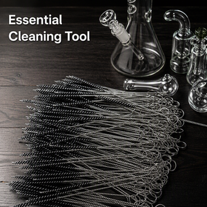 <span class=keywords><strong>Brosse</strong></span> de nettoyage de tuyaux en acier inoxydable écologique prête à être expédiée gratuitement, 18 cm x 2,5 mm, nettoyeur de micro-tuyaux pour chicha en verre - Product Image 3
