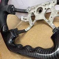 Convient pour Nissan Patrol Y61, modification de l'intérieur de la voiture, faux cuir noir imitation fibre de carbone, squelette de volant