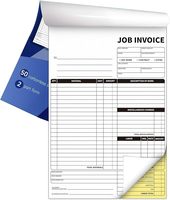 Blocs de formulaires de travail autocopiants, factures 7,5 x 11 pouces pour petites entreprises, carnets de commandes de vente avec reçus en 2 exemplaires et copie carbone